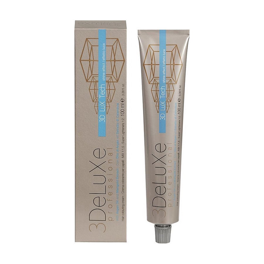 Крем-фарба для волосся 3DeLuXe Tech Hair Colouring Cream 8.12 Світлий блондин попелясто-перламутровий, 100 мл